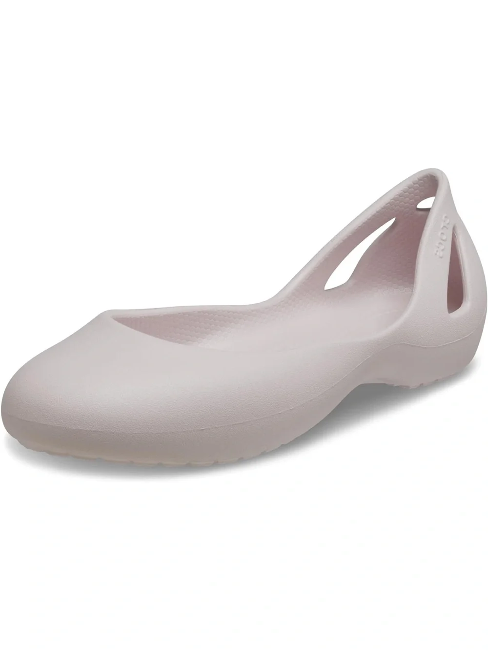 CROCS Women's Slip-On Ballet Flats in cream/white